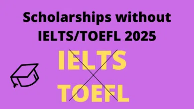 scholarships without IELTS 2025