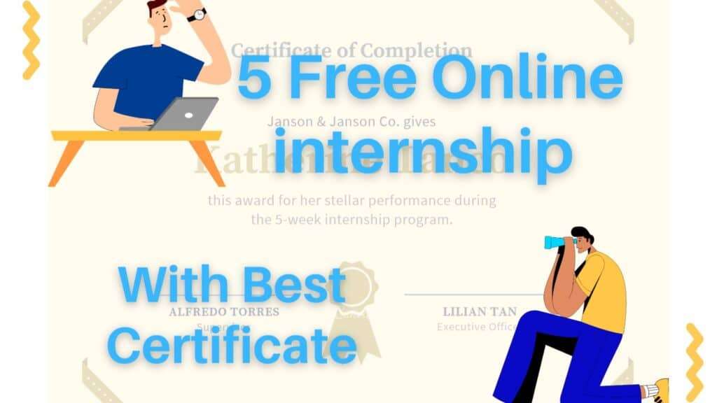 5 Free Online internship With Best Certificate