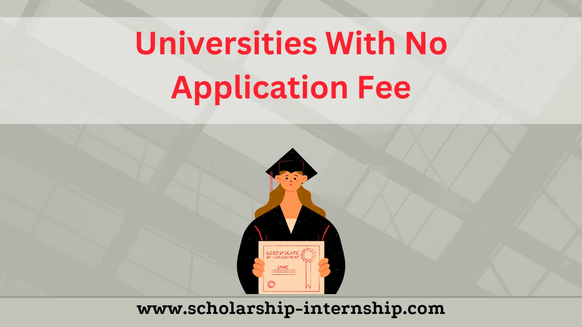 universities with no application fee