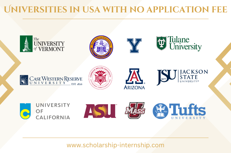 Universities in USA Without Application Fee 